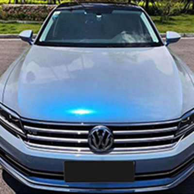 Slideable Laser Blue Glitter Car Wrap Film 140gsm Thickness
