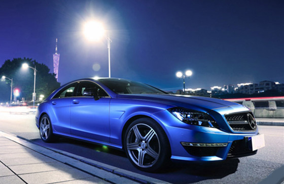 Matte Metallic Deep Sea Blue Car Wrap Film Moisture - Proof 4.8MIL Thickness