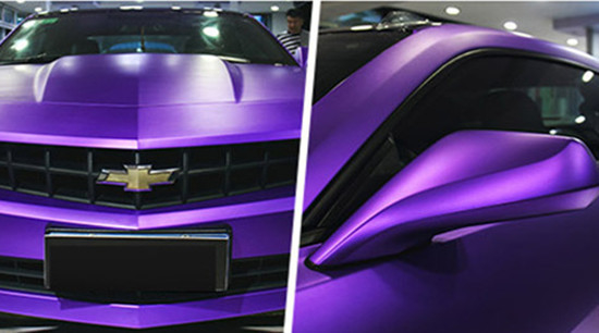 Matte Metallic Deep Sea Blue Car Wrap Film Moisture - Proof 4.8MIL Thickness
