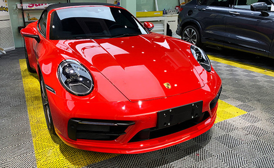 Red Chrome Car Wrap Film Slideable Bubble Free Scratch Resistant