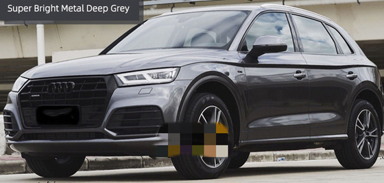 4.8MIL Car Gloss Dark Gray Vinyl Wrap Clear Removable Acrylic Adhesive