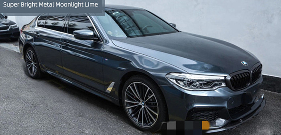 Moon Lime Gloss Car Wrap Film Air Channel Release 120µm Thickness