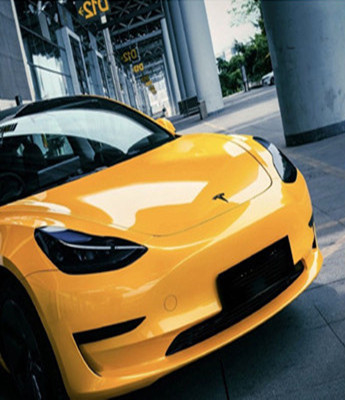 Metallic Maple Leaf Yellow Gloss Car Vinyl Wrap Keep Paint Away From Scratches