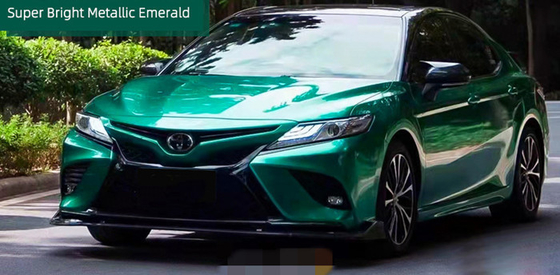Coating Metallic Emerald Gloss Car Vinyl Wrap With Scratch Protection