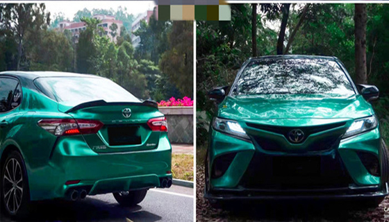 Coating Metallic Emerald Gloss Car Vinyl Wrap With Scratch Protection