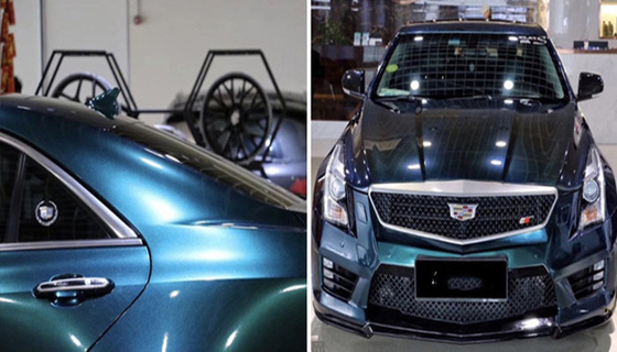 Metallic Royal Green Gloss Car Vinyl Wrap Keep Your Paint Away From Scratches