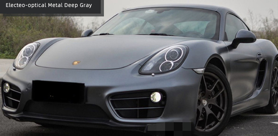 Electro Optical Metal Deep Grey Car Wrap Film Moisture Proof
