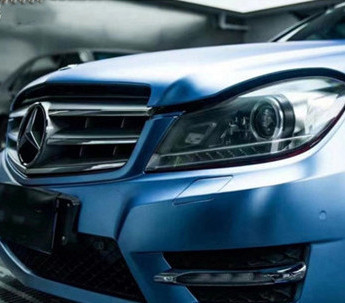Metallic Teal Mist Blue Car Wrap Film Non Fading Air Release