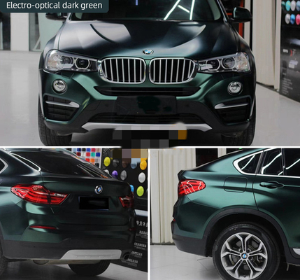 SGS Dark Green Vinyl Wrap Bubble Free Car Wrap Resistant To Abrasions