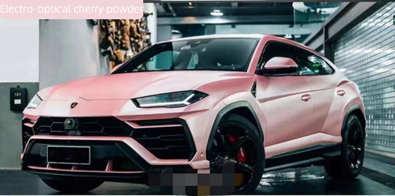 30µm Matte Car Vinyl Wrap Removable Bubble Free Electro Oprical Cherry Powder