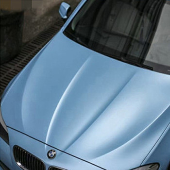 Matte Metallic Electric Light Sky Blue Car Wrap Film Non - Fading