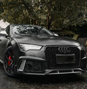 4.8MIL Black Car Vinyl Wrap Air Release And Heat Fuse Technologies Electric