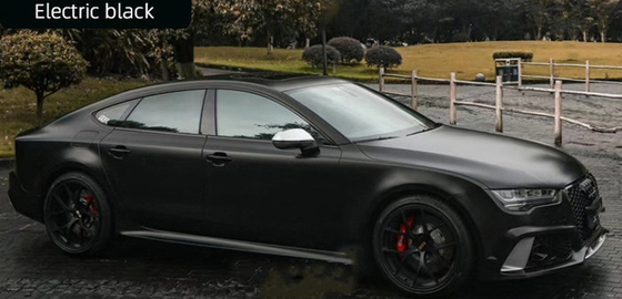 4.8MIL Black Car Vinyl Wrap Air Release And Heat Fuse Technologies Electric