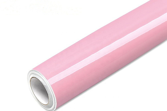 High Gloss Peach Pink Car Wrap Vehicle Wrap Vinyl Roll 1.27m Width SGS