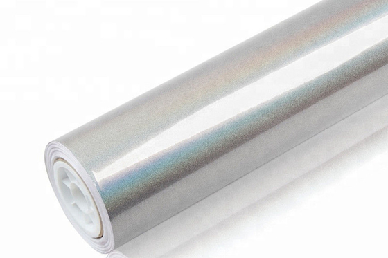 Polymeric Calendered Diamond Silver Glitter Car Wrap Film self adhesive