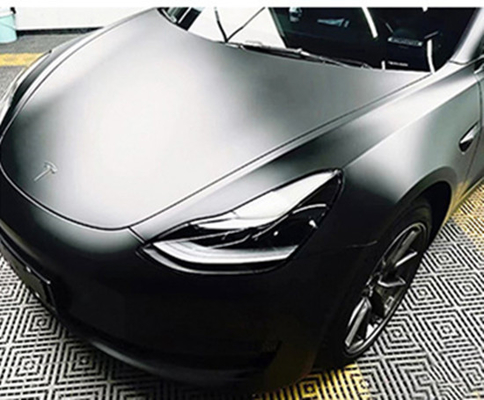 140gsm Bubble Free Car Wrap Crystal Matte Metallic Black Vinyl Wrap