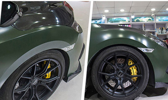 Bubble Free Heat Proof Vinyl Wrap Metallic Crystal Ceramic Matte Black Car Wrap Roll