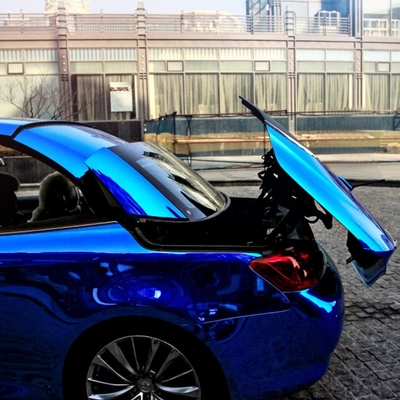 Removable Adhesive Chrome Blue Car Wrap Mirror Effect Vinyl Wrap