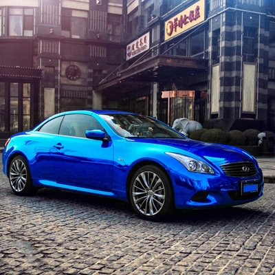 Removable Adhesive Chrome Blue Car Wrap Mirror Effect Vinyl Wrap