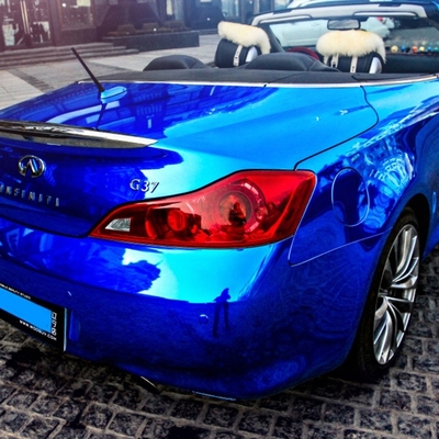 Removable Adhesive Chrome Blue Car Wrap Mirror Effect Vinyl Wrap