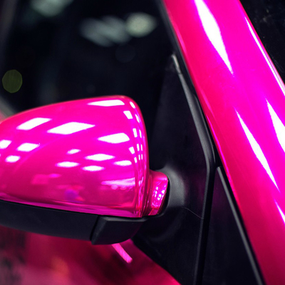 120µM Free Slideable Pink Chrome Car Wrap Film Salt Spray Resistance