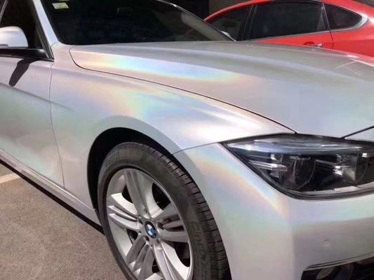 Colorful Laser White Glitter Car Wrap Polymeric Calendered Vinyl Film