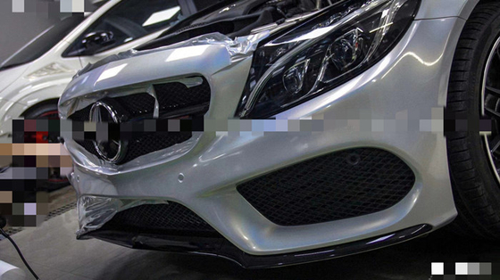 5 Years Durability Diamond Glitter Car Wrap Silver Sparkle Vinyl Wrap 1.52m Width