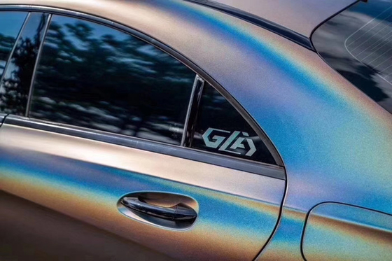Acrylic Adhesive Matte Laser Grey Bubble Free Car Wrap Vinyl Air Release 60µM
