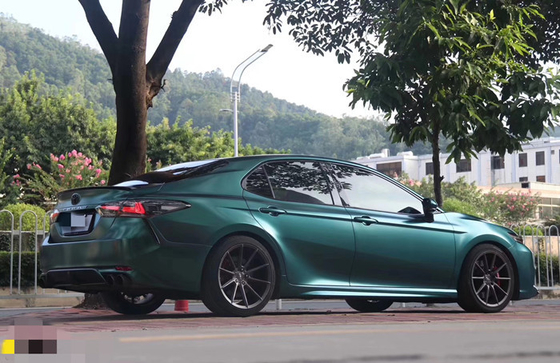 Swipeable Air Release Matte Car Vinyl Wrap Sapphire Green Metallic Effect