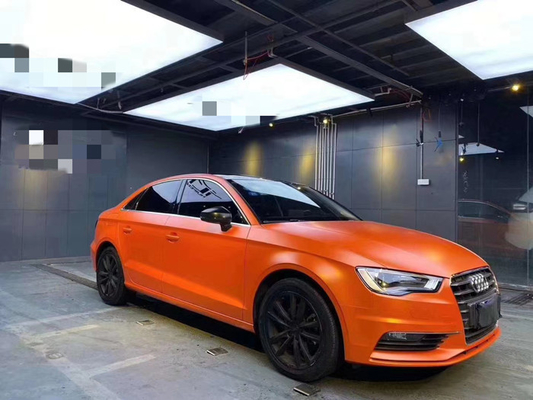 Cars scratch resistant vinyl wrap swipeable Matte Metallic Orange Wrap