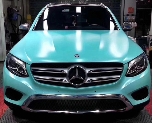 Metallic Tiffany Blue Matte Car Vinyl Wrap Swipeable Bubble Free