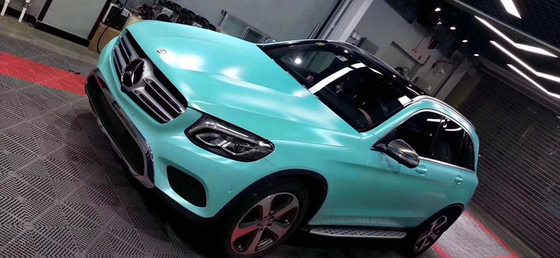 Metallic Tiffany Blue Matte Car Vinyl Wrap Swipeable Bubble Free
