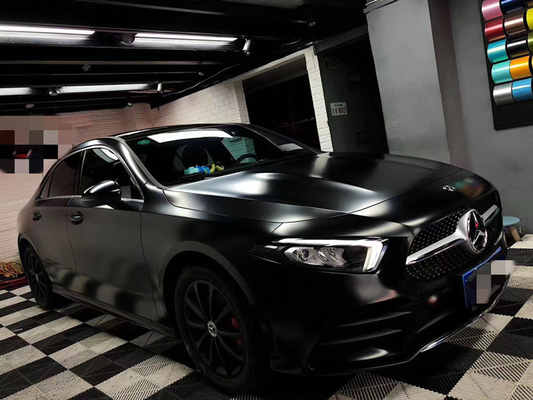 Black Matte Car Vinyl Wrap Removable Bubble Free Hides Scratch Metallic