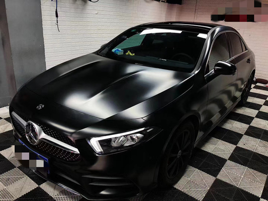 Heat Proof Car Wrap Roll Metallic Crystal Ceramic Matte Black Bubble Free