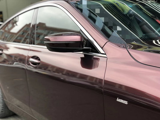 Removable Acrylic Adhesive Matte Car Vinyl Wrap Metallic Black Rose color