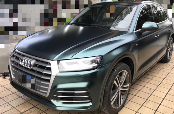Acrylic Based Adhesive Backing Matte Car Vinyl Wrap Dark Green Metallic Effect