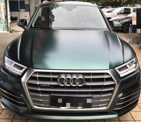 Acrylic Based Adhesive Backing Matte Car Vinyl Wrap Dark Green Metallic Effect