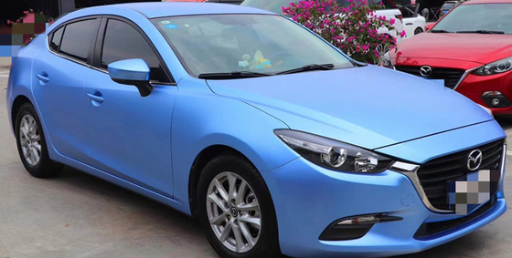 Metallic Blue Fog Matte Car Vinyl Wrap Film Durable Non Fading