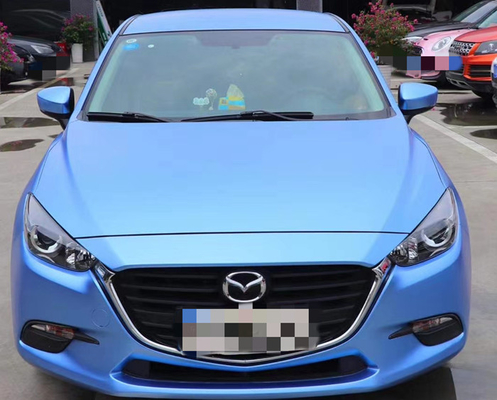 Metallic Blue Fog Matte Car Vinyl Wrap Film Durable Non Fading