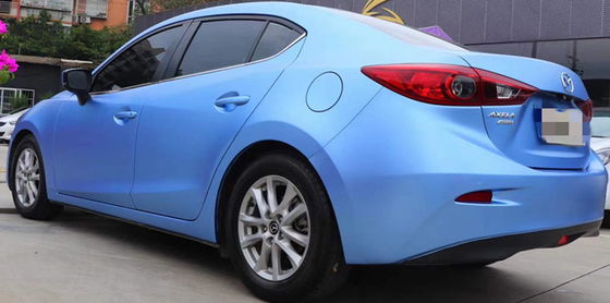 Fog Blue Metallic Finish Matte Car Vinyl Wrap 5 Years Durability SGS