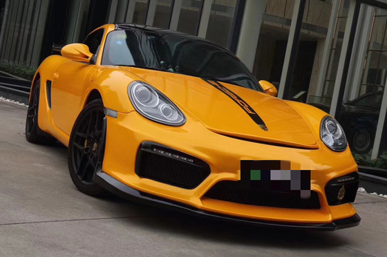 Air Release Gloss Yellow Metallic Car Wrap Film Slidable Anti UV