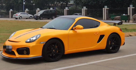 Yellow Metallic Gloss Car Vinyl Wrap Slidable Anti UV 5 Years Durability