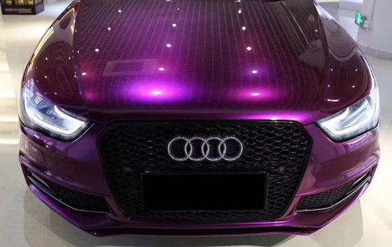 Vehicle Imperial Glossy Purple Car Wrap Air Release Salt Spray Resistant