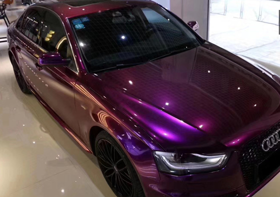 Vehicle Imperial Glossy Purple Car Wrap Air Release Salt Spray Resistant