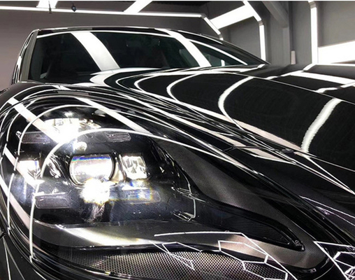 Metallic Black 60µM Gloss Car Vinyl Wrap Air Bubble Free Swipeable