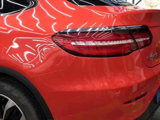 Swipeable Scratch Proof Car Wrap Flaming Gloss Red Metallic Vinyl Wrap