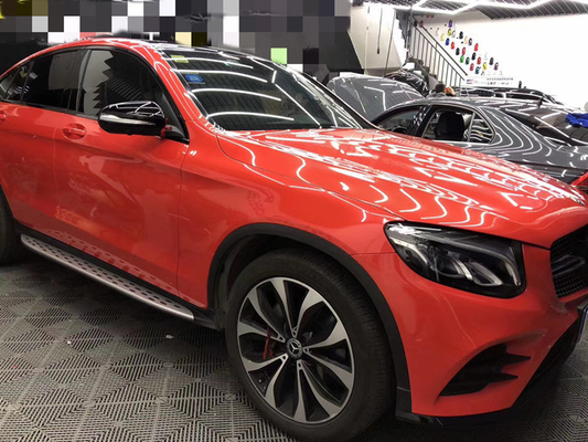 Swipeable Scratch Proof Car Wrap Flaming Gloss Red Metallic Vinyl Wrap