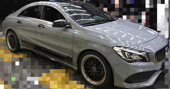 Gloss Cement Ash Grey Wrap Polymeric Calendered Vinyl Film Vehicle Advertising Wrap