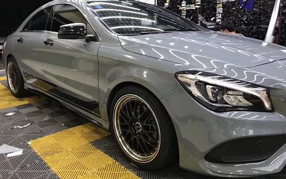 Gloss Cement Ash Grey Wrap Polymeric Calendered Vinyl Film Vehicle Advertising Wrap