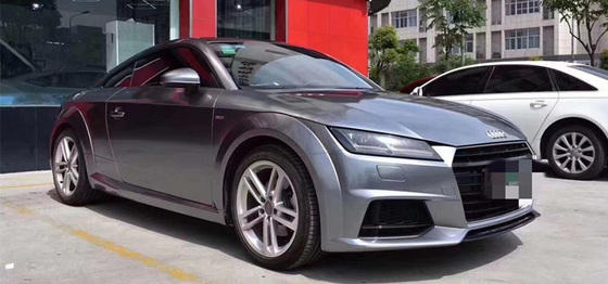 Bubble Free Swipeable Gloss Car Vinyl Wrap Titanium Steel Grey